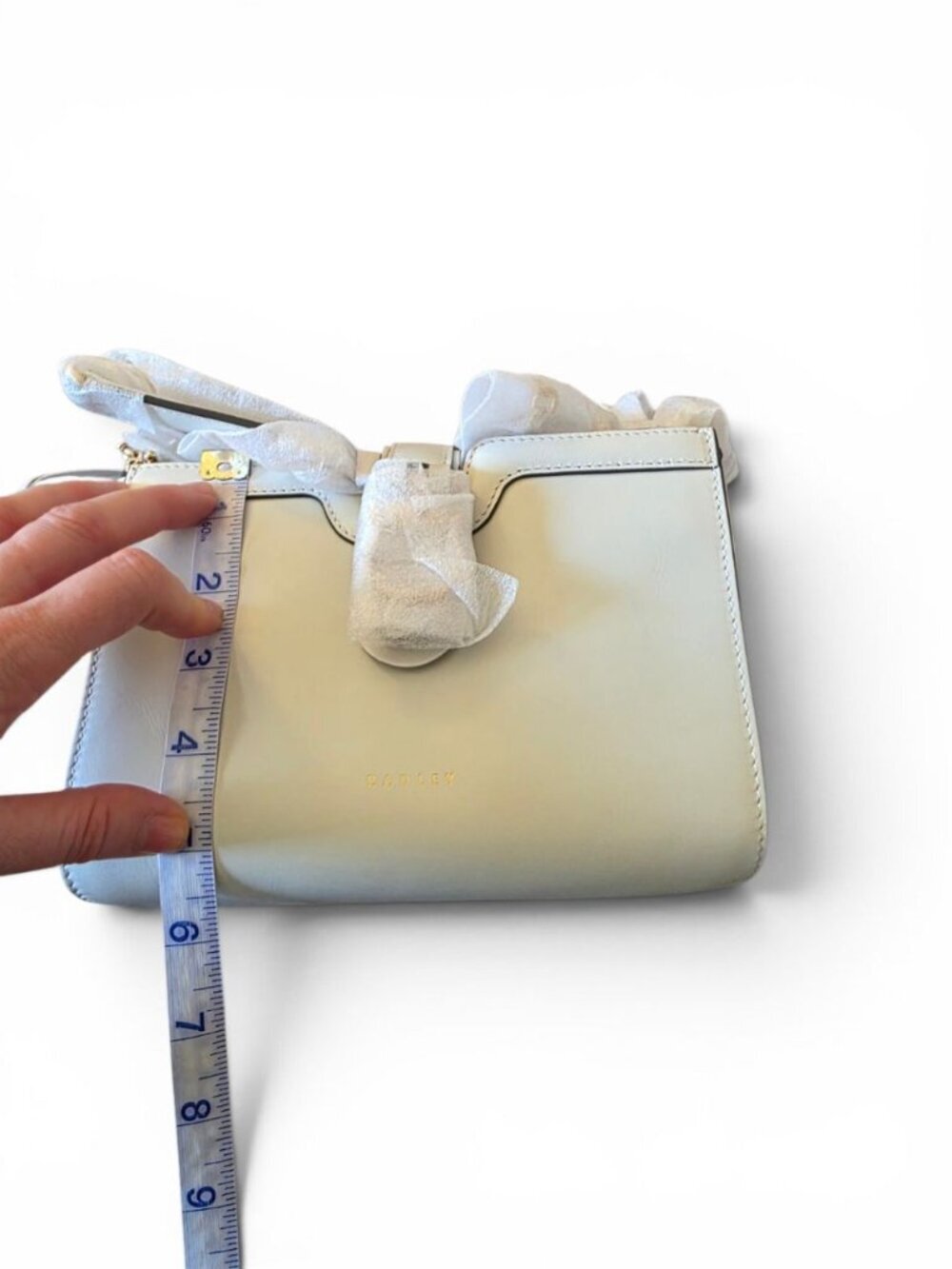 NWT Radley London Kentucky Derby Leather Crossbody White Horseshoe Zip Top - Picture 13 of 15